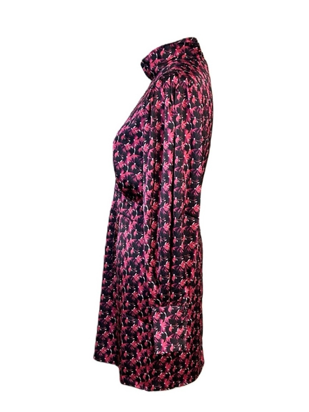Ronny Kobo Collection Pink and Black High-Neck Keyhole Mini Dress - Picture 5 of 11